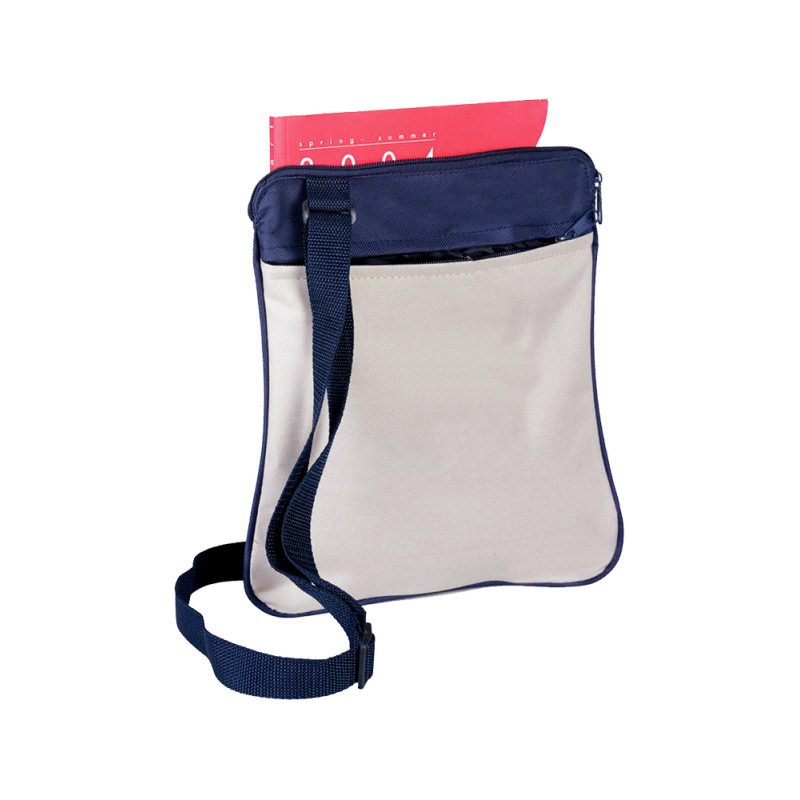 Borsa Tracolla Bianca e Blu 29x24